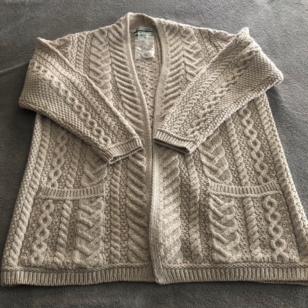 Aran Craft merino wool cardigan XXL women’s made in Ireland.